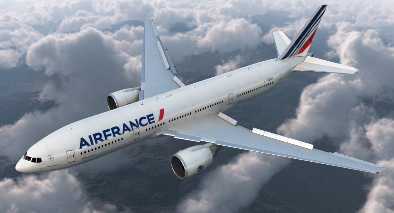 3D model Boeing 777-200 Air France