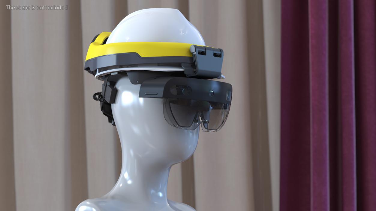 3D Construction Helmet Virtual Reality Glasses model