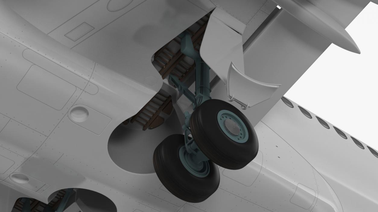 3D Airbus A220 with Passenger Boarding Stairs Car