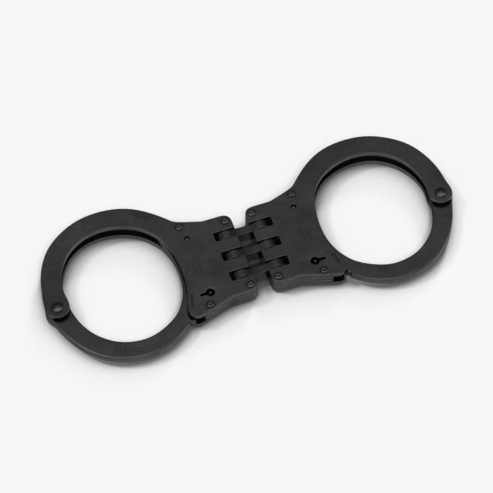 Hinged Handcuffs Black 3D