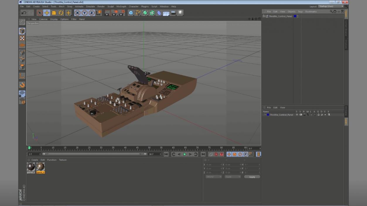 Throttle Control Panel 3D