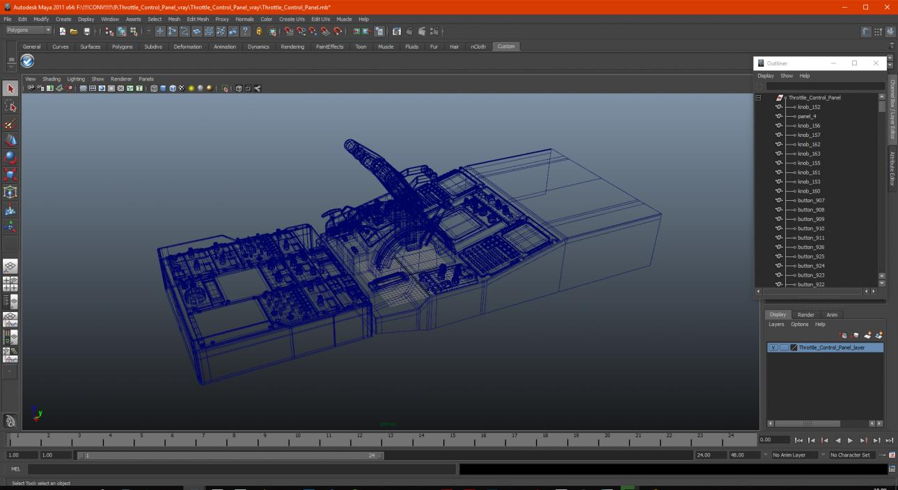 Throttle Control Panel 3D