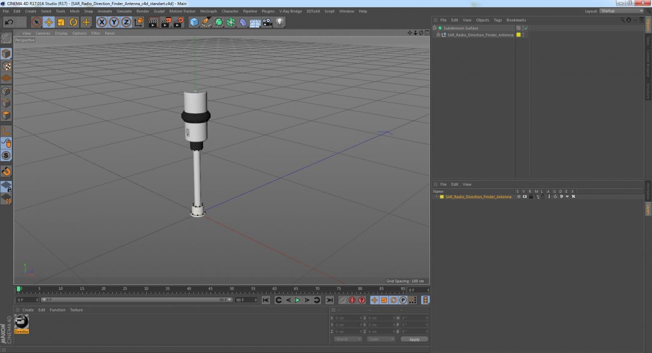 SAR Radio Direction Finder Antenna 3D model