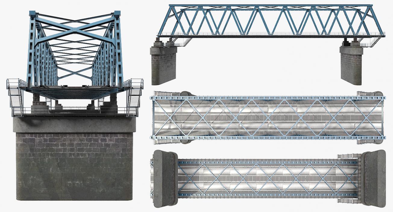 3D Old Railway Bridge model