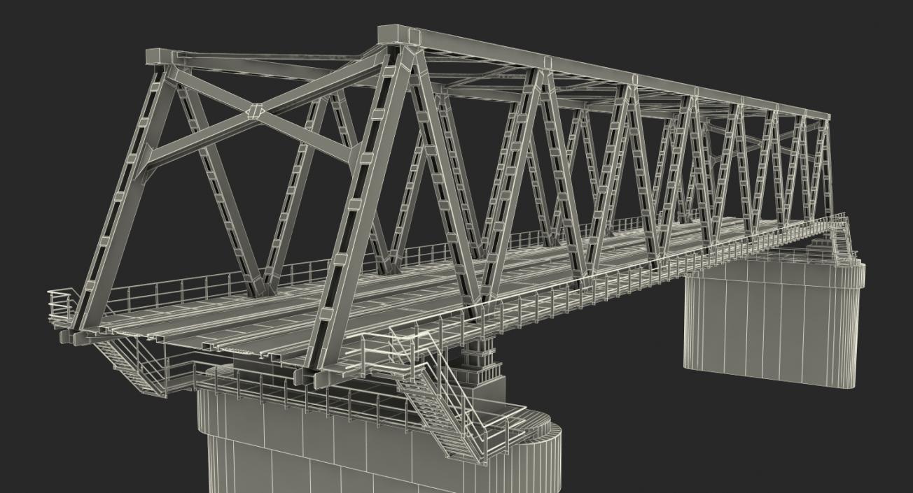 3D Old Railway Bridge model