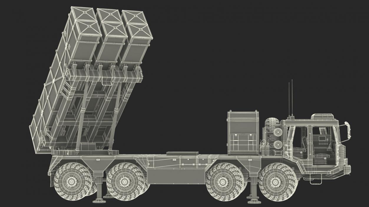 Chinese MLRS WS-2D Green Camouflage Rigged 3D