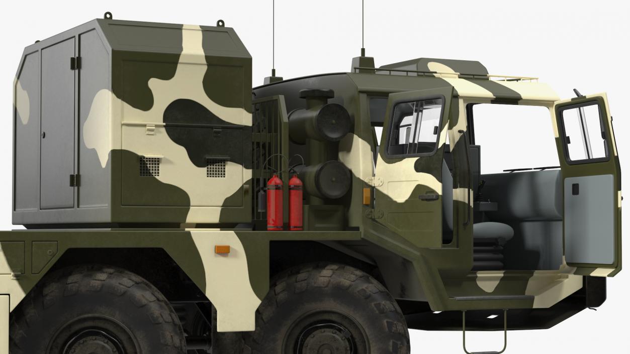 Chinese MLRS WS-2D Green Camouflage Rigged 3D