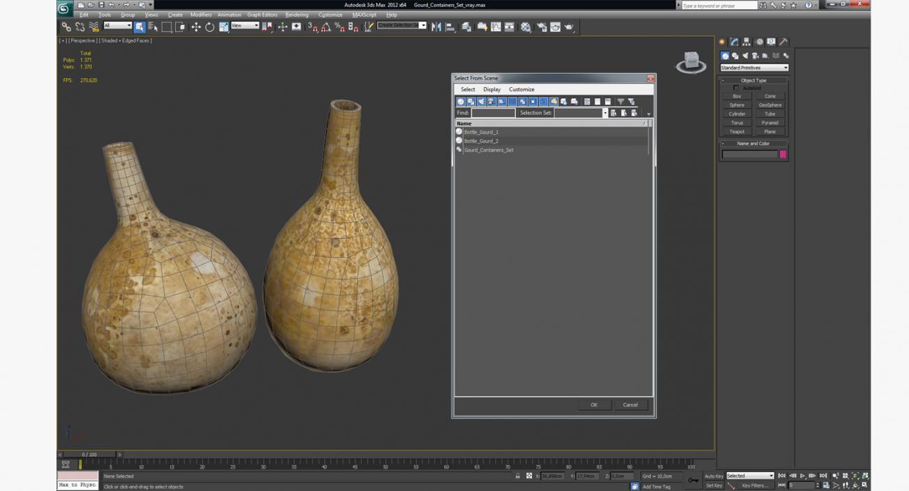 3D model Gourd Containers Set