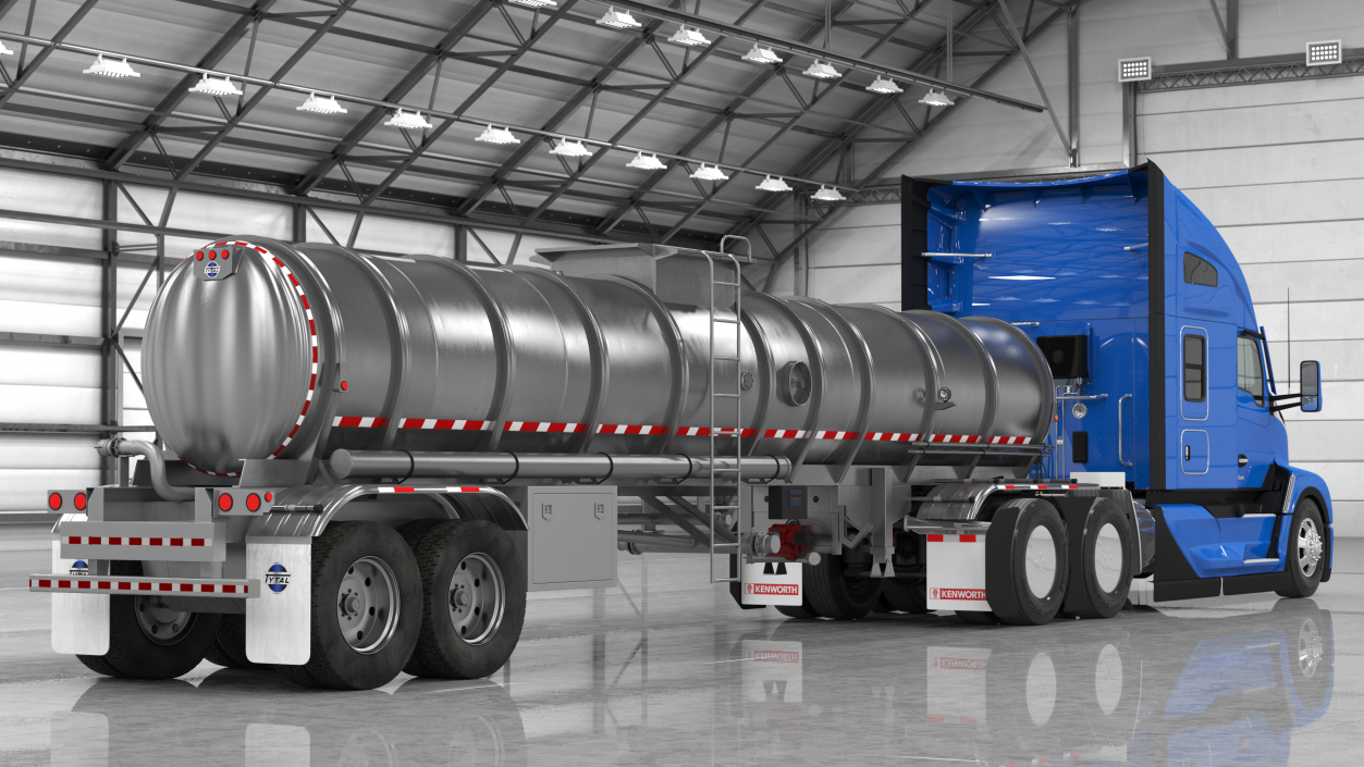 Kenworth Truck with Tanker Trailer 3D model