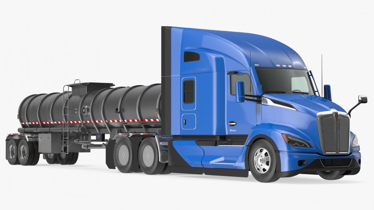 Kenworth Truck with Tanker Trailer 3D model