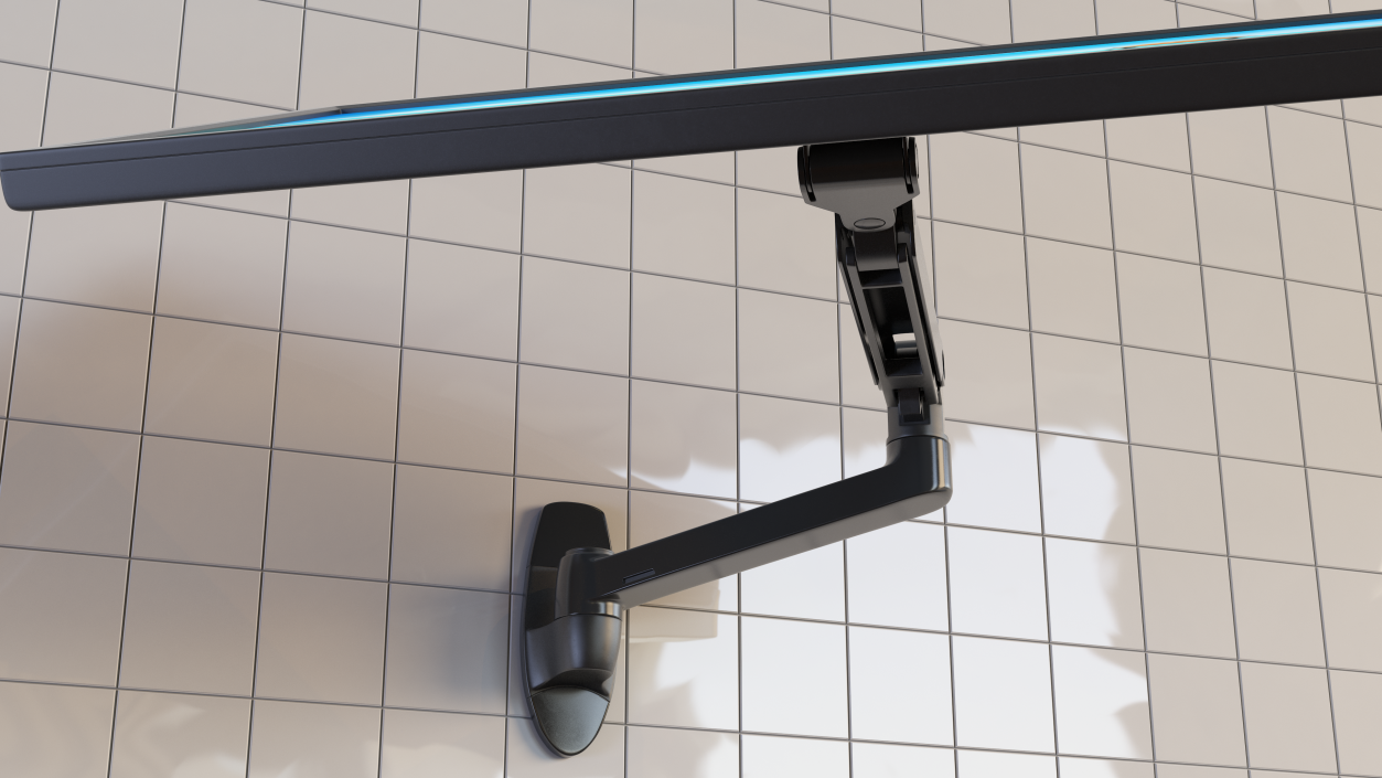 Mount Monitor Arm Generic Rigged 3D