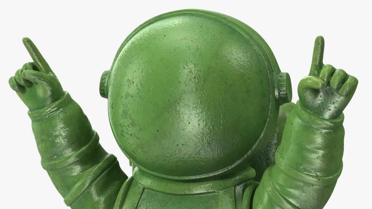 Spaceman Toy Character Green Happy Pose 3D model