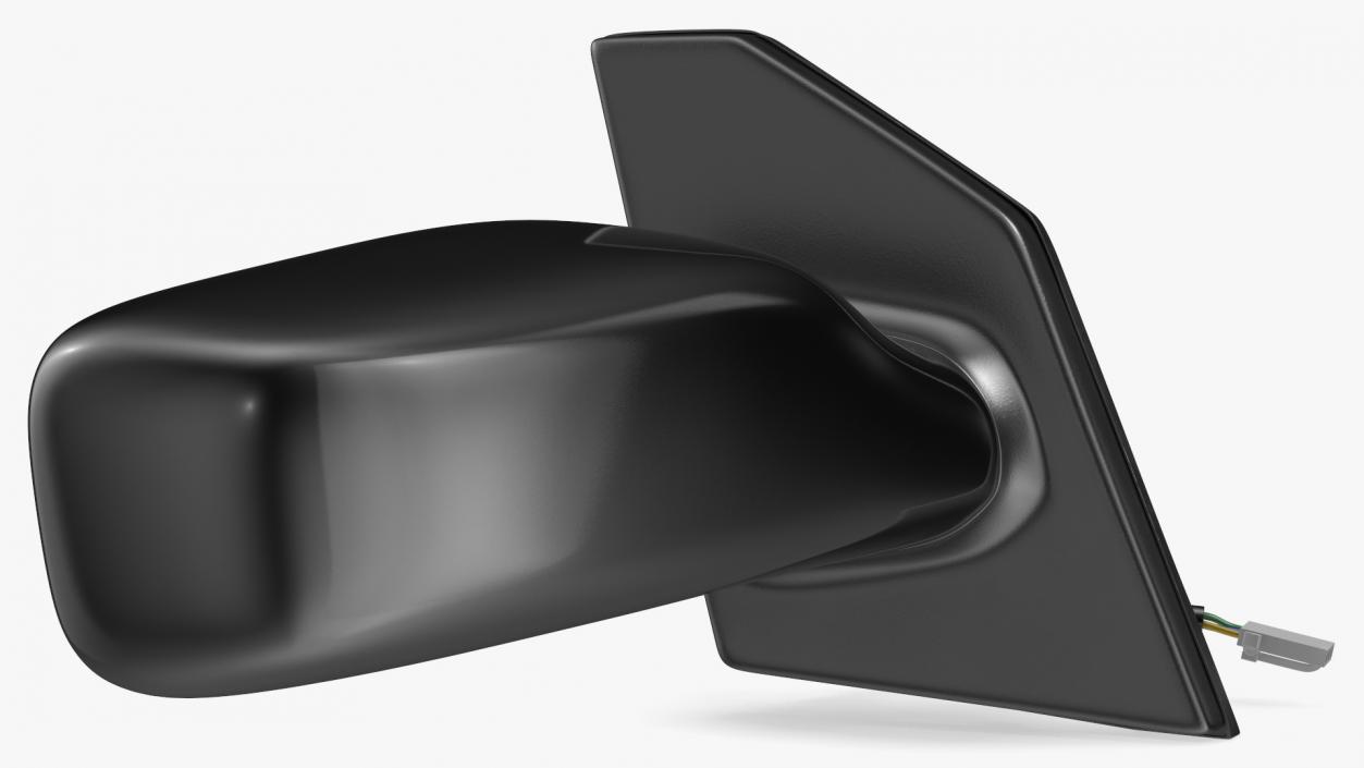 3D Car Passenger Side Mirror Black