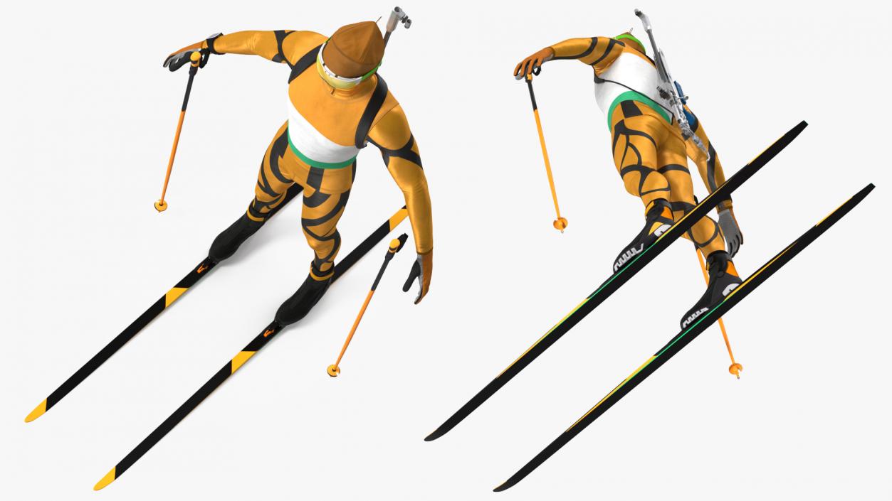 3D Biathlon Athlete Uniform Set model