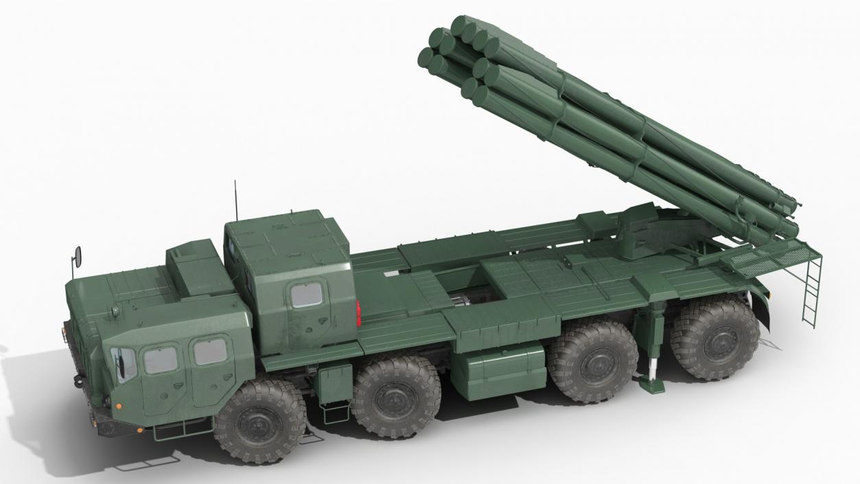 3D Multiple Rocket Launcher System Smerch model