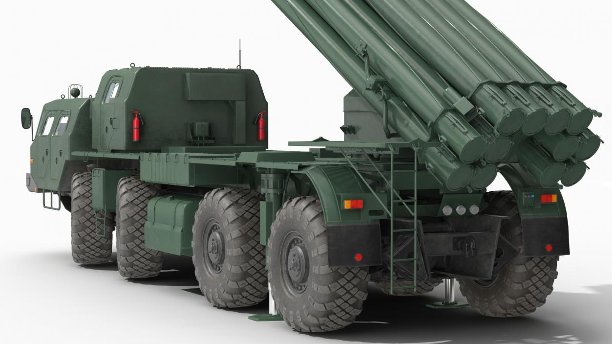 3D Multiple Rocket Launcher System Smerch model