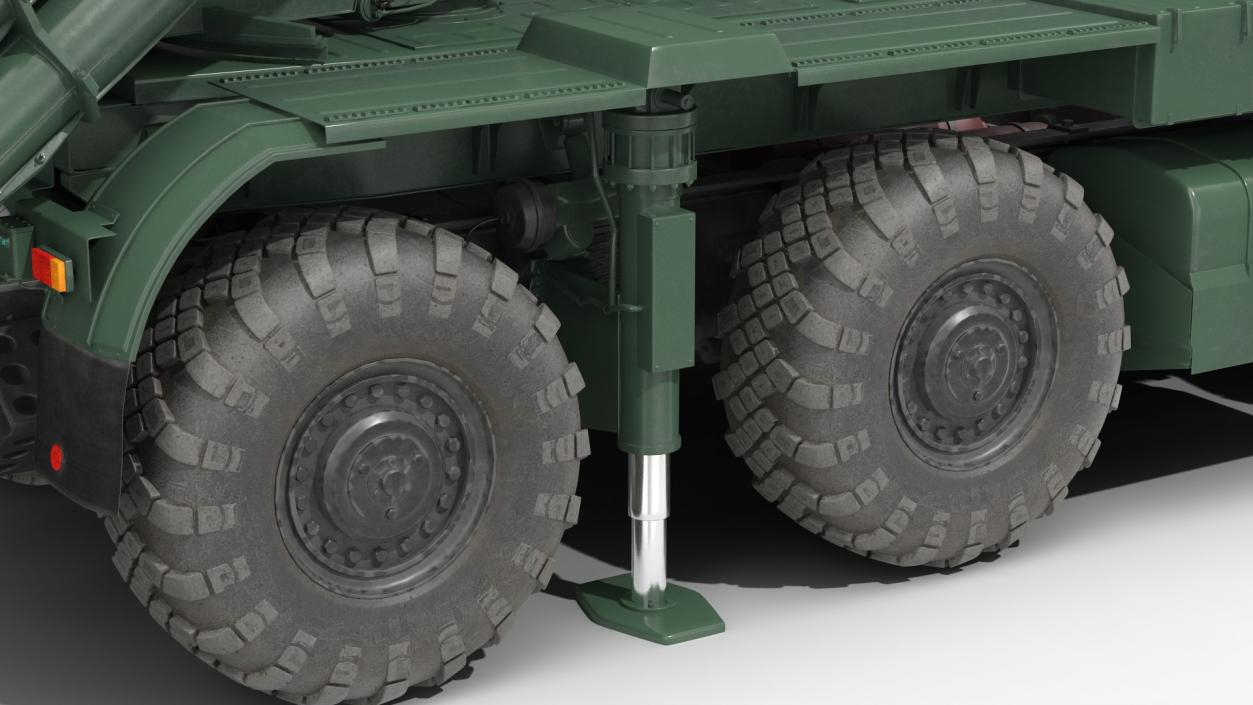 3D Multiple Rocket Launcher System Smerch model