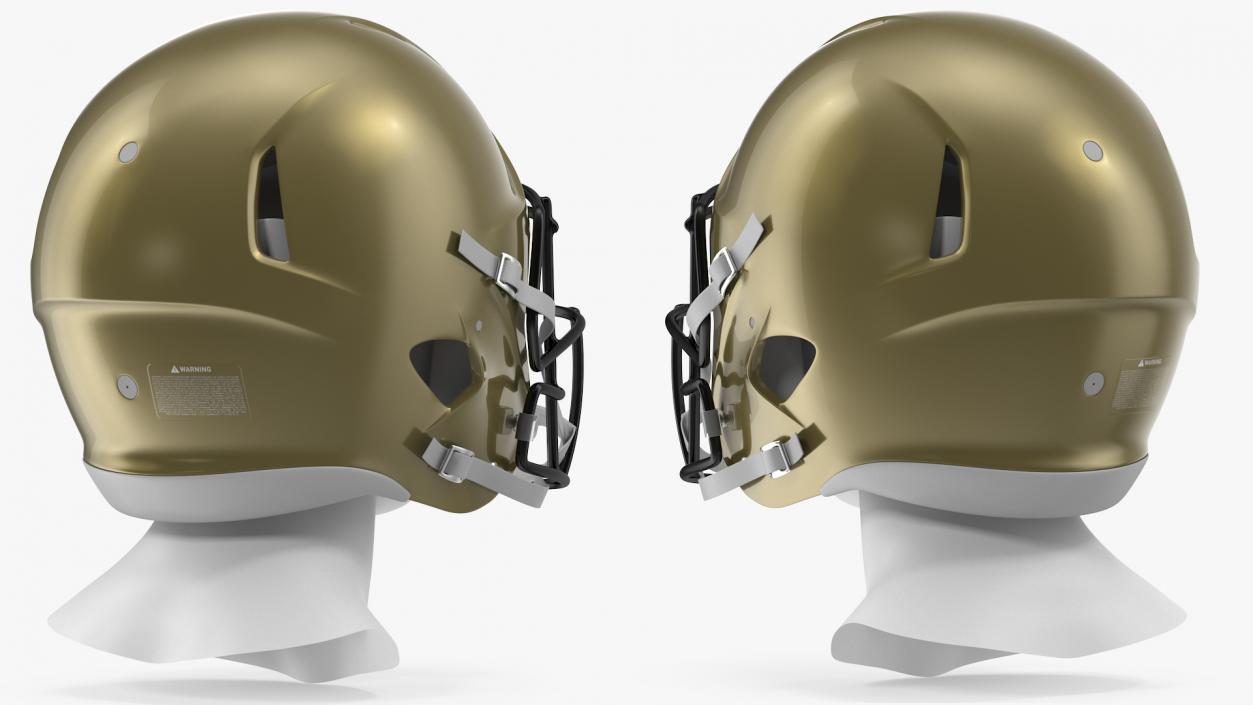 3D Football Helmet on Mannequin Head model