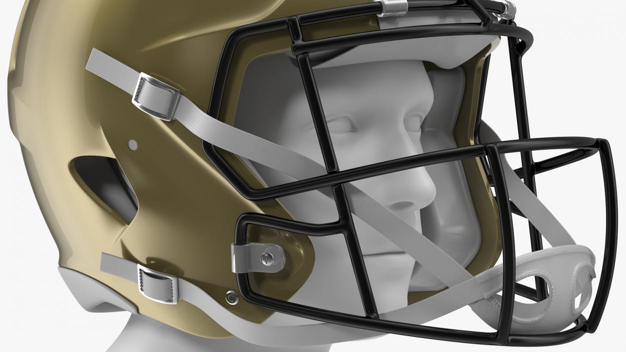 3D Football Helmet on Mannequin Head model