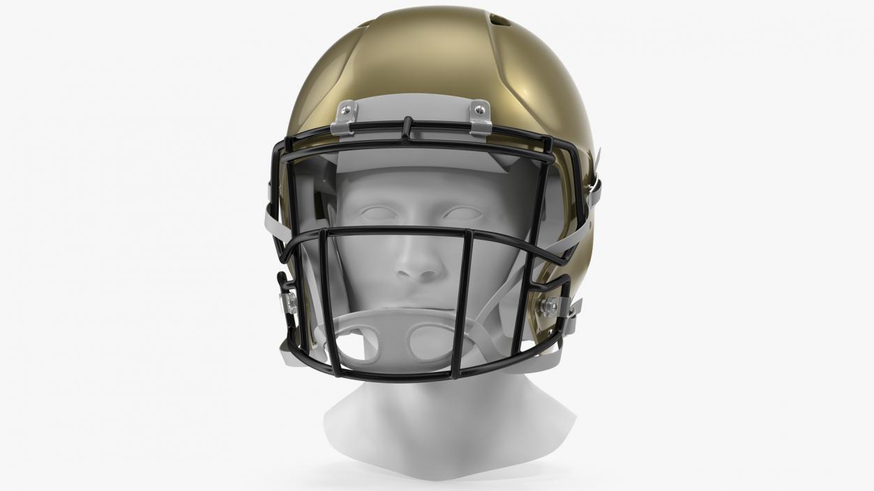 3D Football Helmet on Mannequin Head model