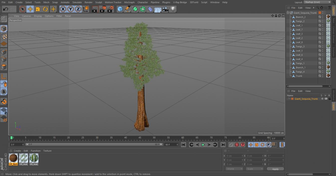 Giant Sequoia Trunk 3D model