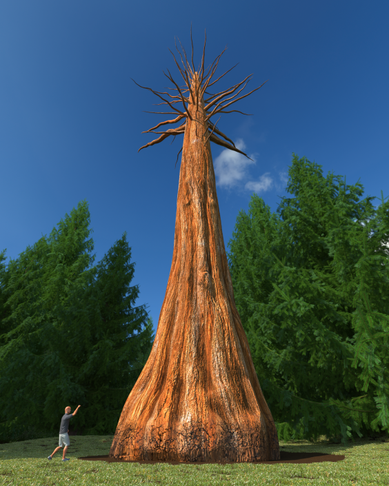 Giant Sequoia Trunk 3D model