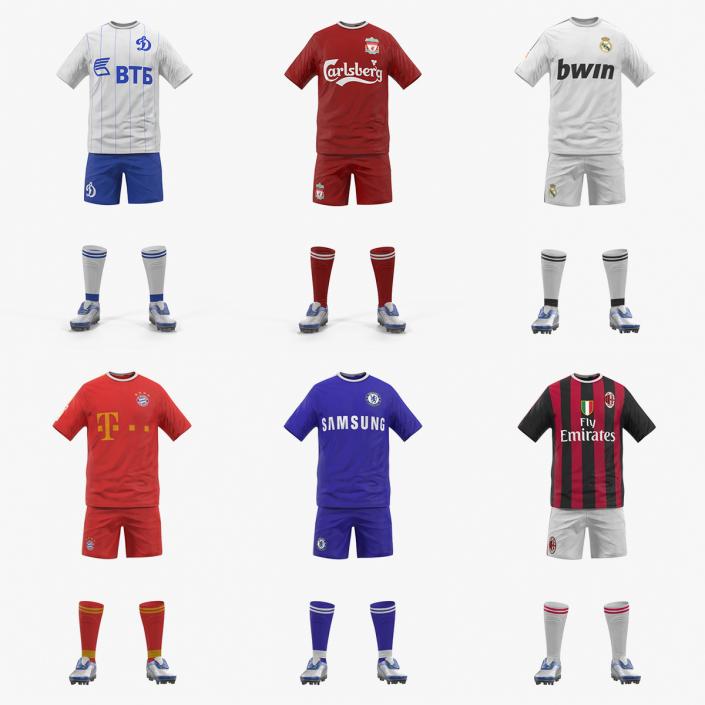 3D Soccer Uniforms Collection 3 model