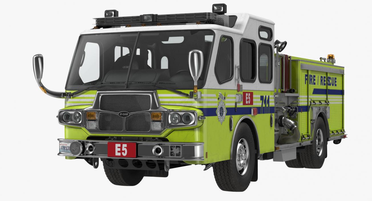 Fire Department E-One Quest Pumper 3D model