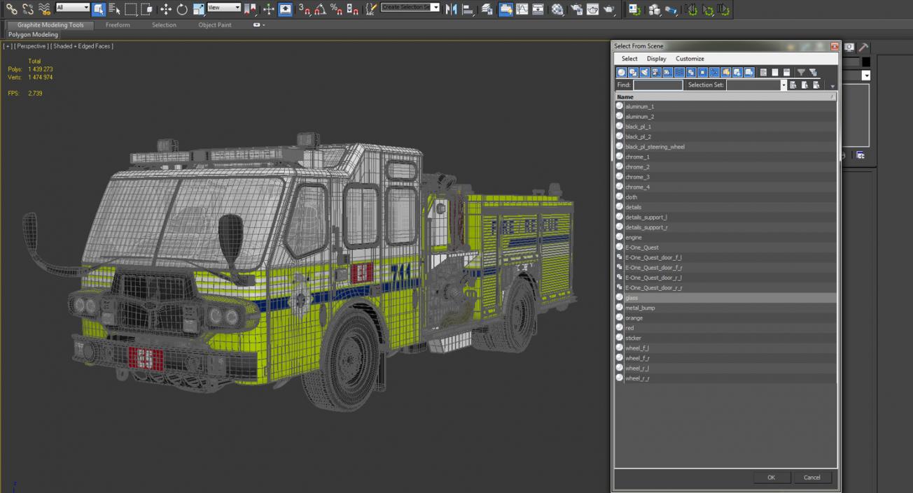 Fire Department E-One Quest Pumper 3D model