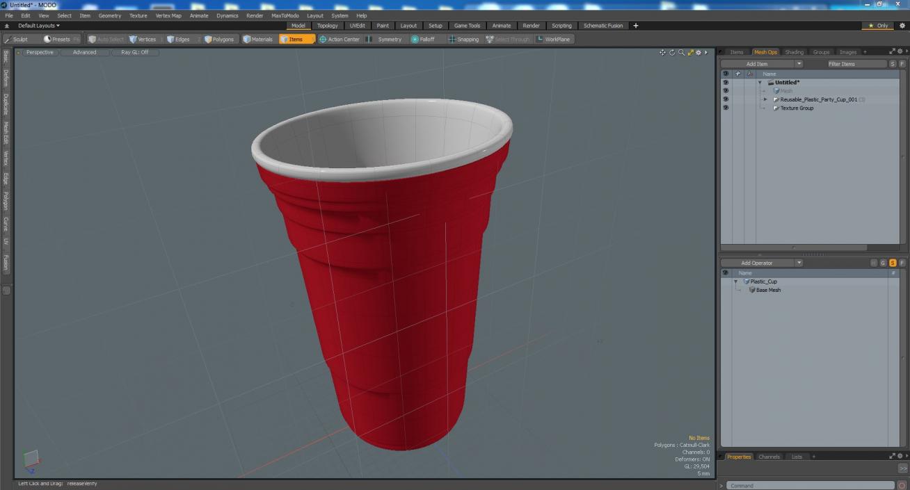 3D Reusable Plastic Party Cup