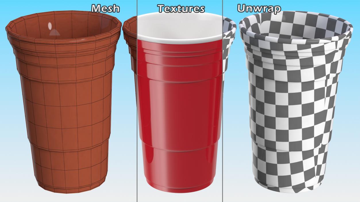 3D Reusable Plastic Party Cup