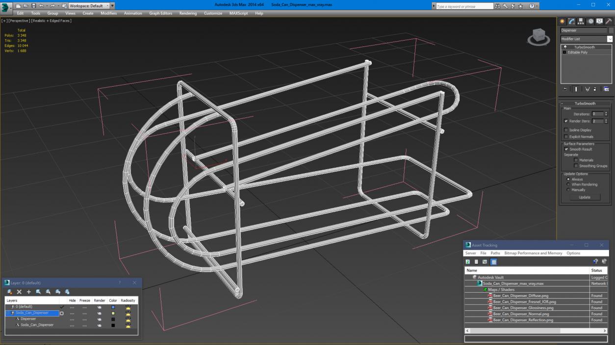 3D Soda Can Dispenser model