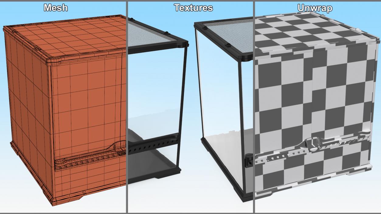 Small Empty Cubic Terrarium 3D