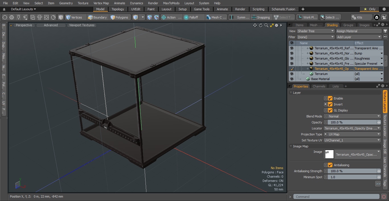 Small Empty Cubic Terrarium 3D