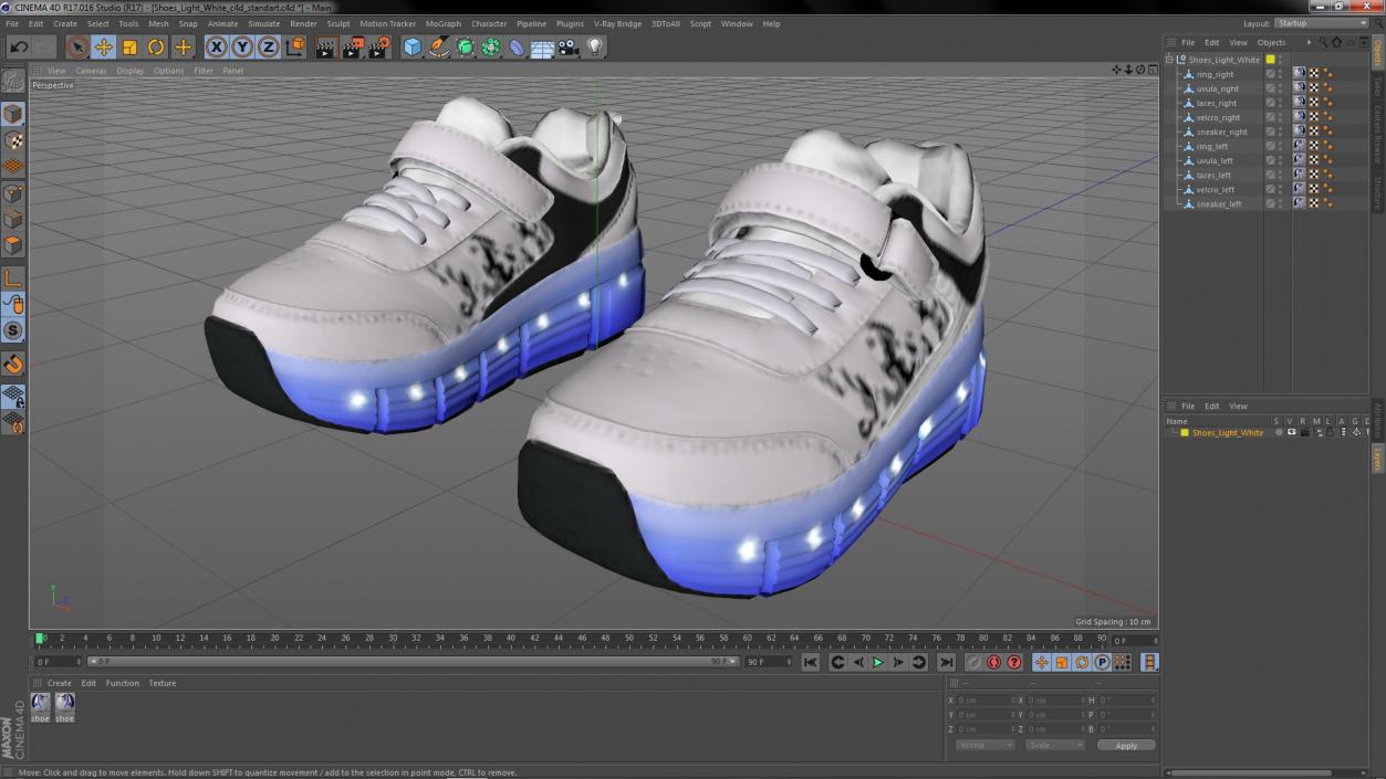 Shoes Light White 3D