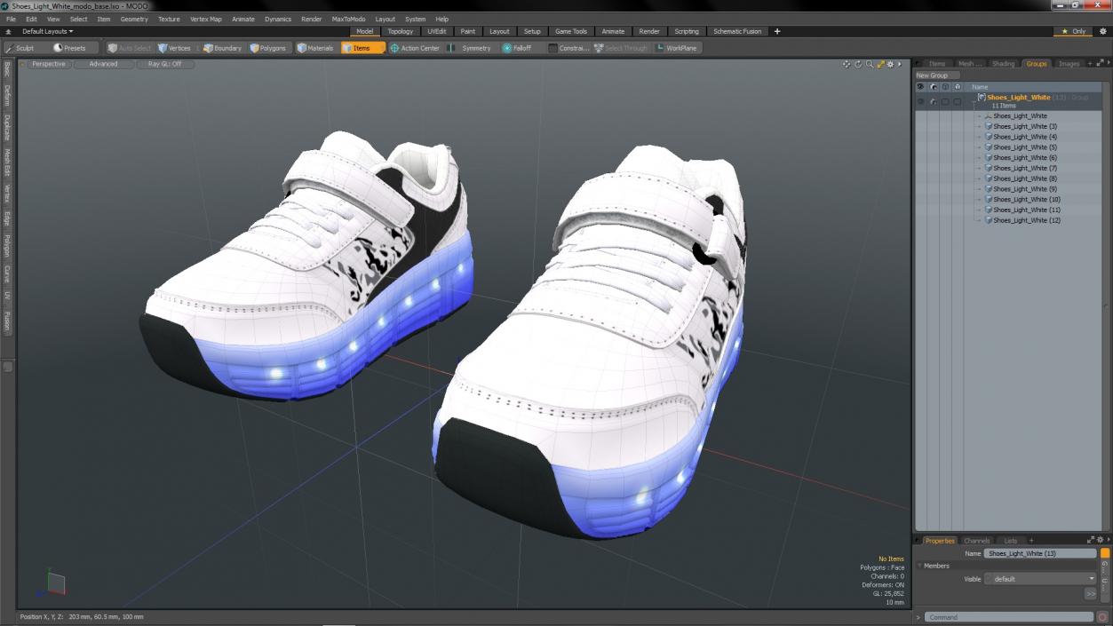 Shoes Light White 3D