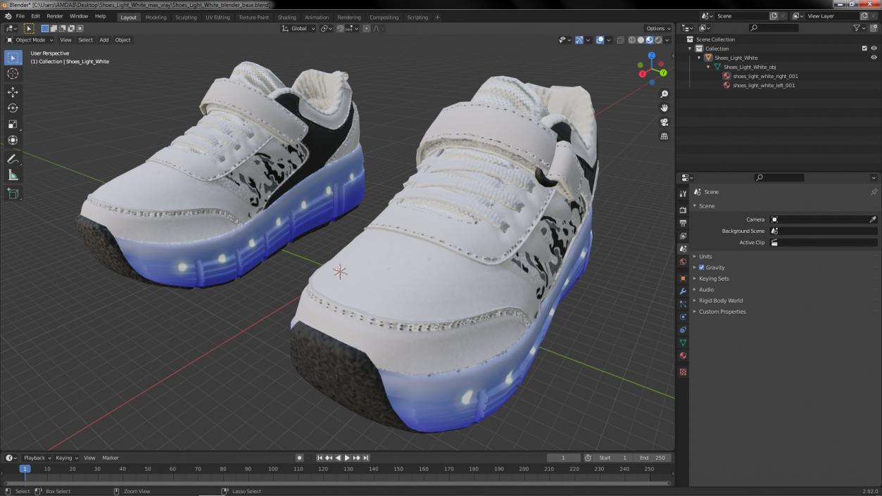 Shoes Light White 3D