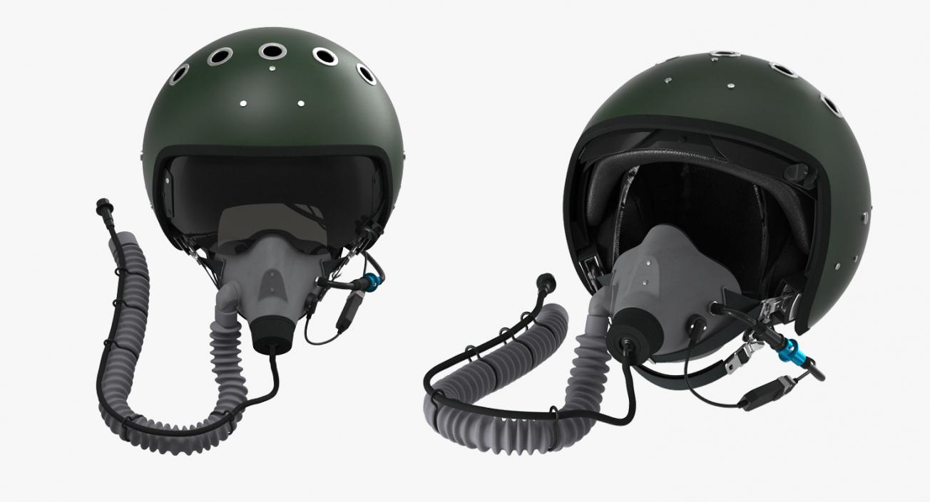 3D Jet Fighter Pilot Helmet 2