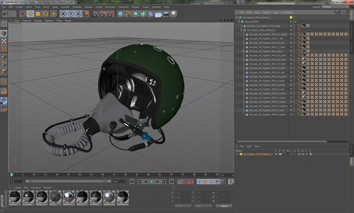 3D Jet Fighter Pilot Helmet 2