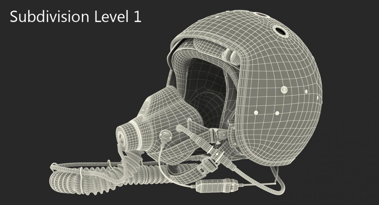 3D Jet Fighter Pilot Helmet 2