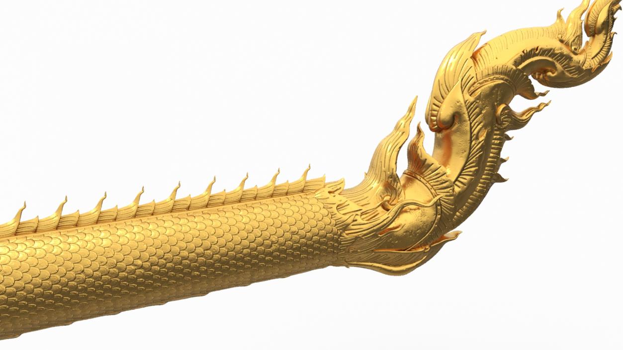 3D Naga Dragon Gold