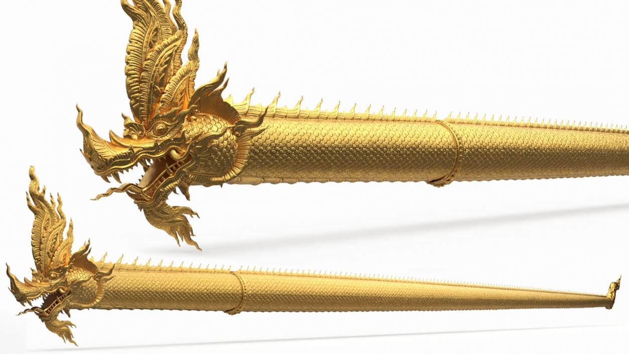 3D Naga Dragon Gold