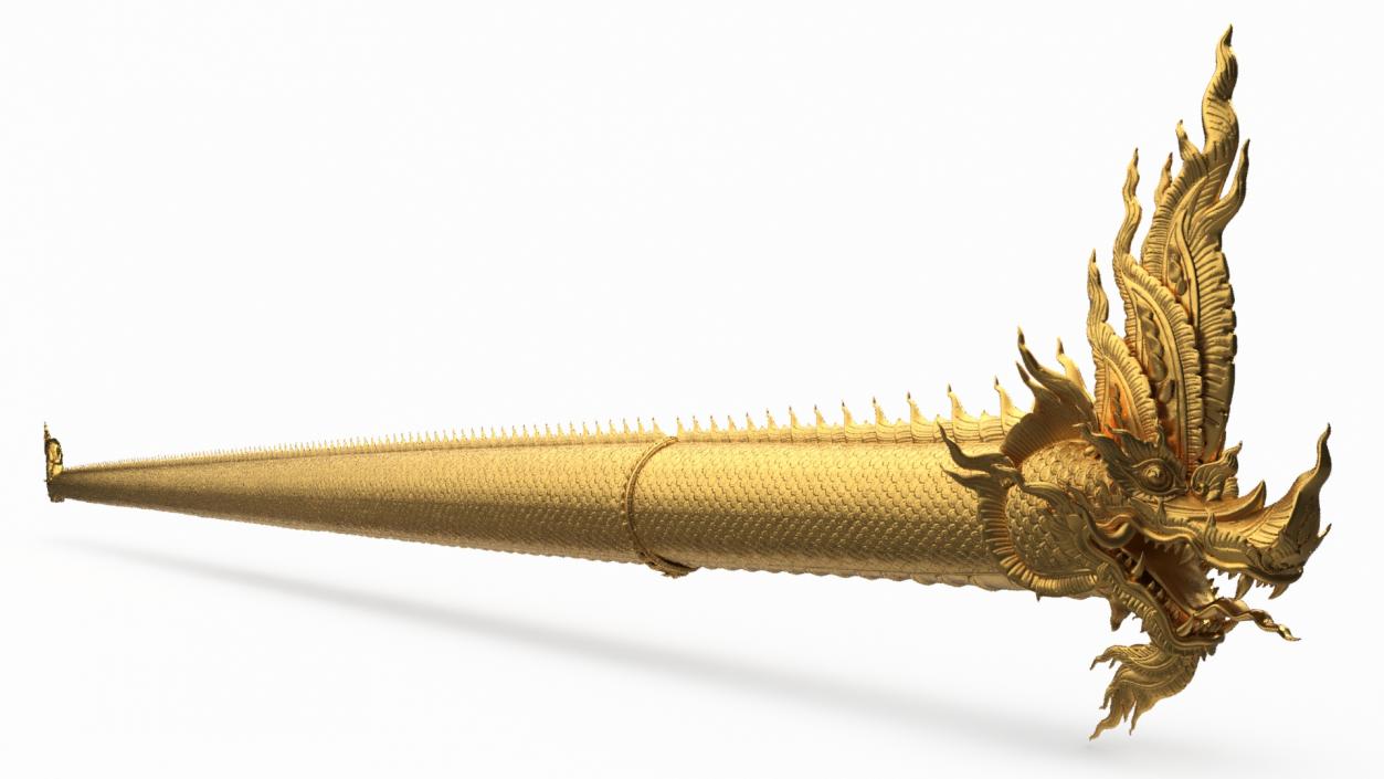 3D Naga Dragon Gold