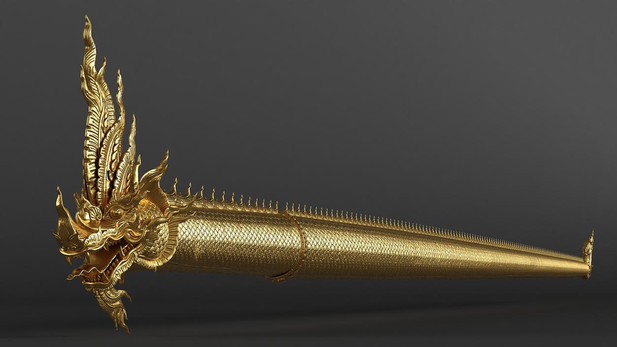 3D Naga Dragon Gold