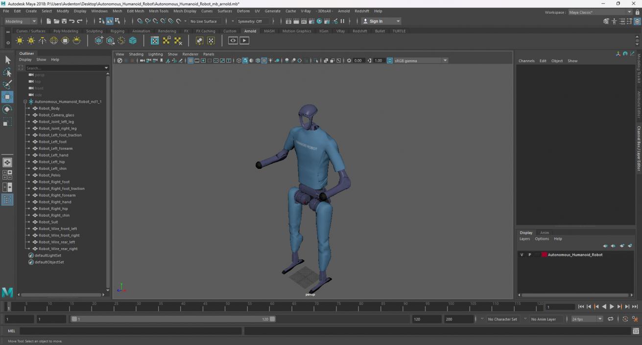 3D model Autonomous Humanoid Robot