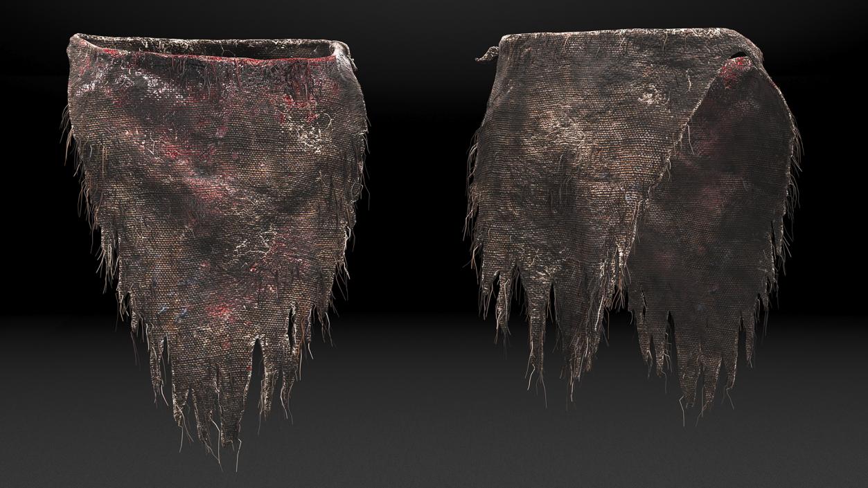 Bloody Rag Loincloth Fur 3D model