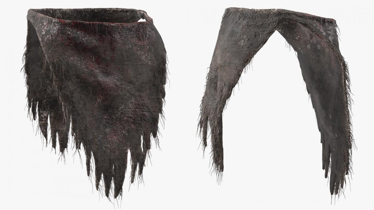 Bloody Rag Loincloth Fur 3D model