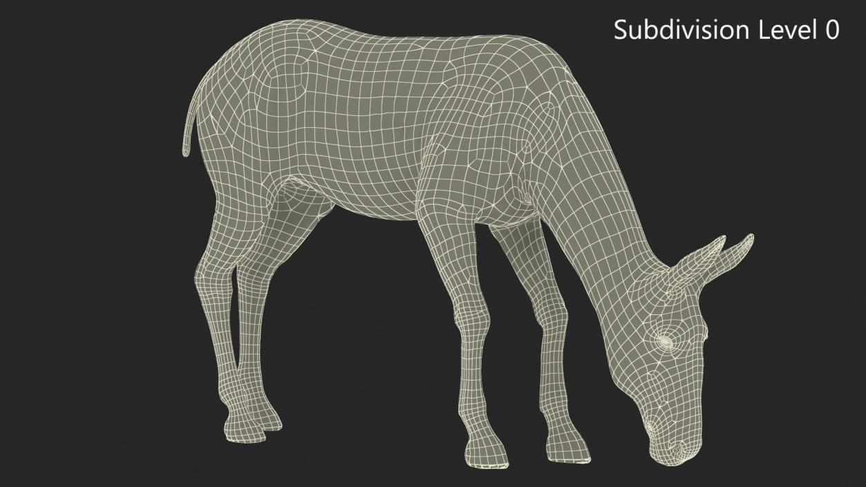 3D model Eating Bay Mule