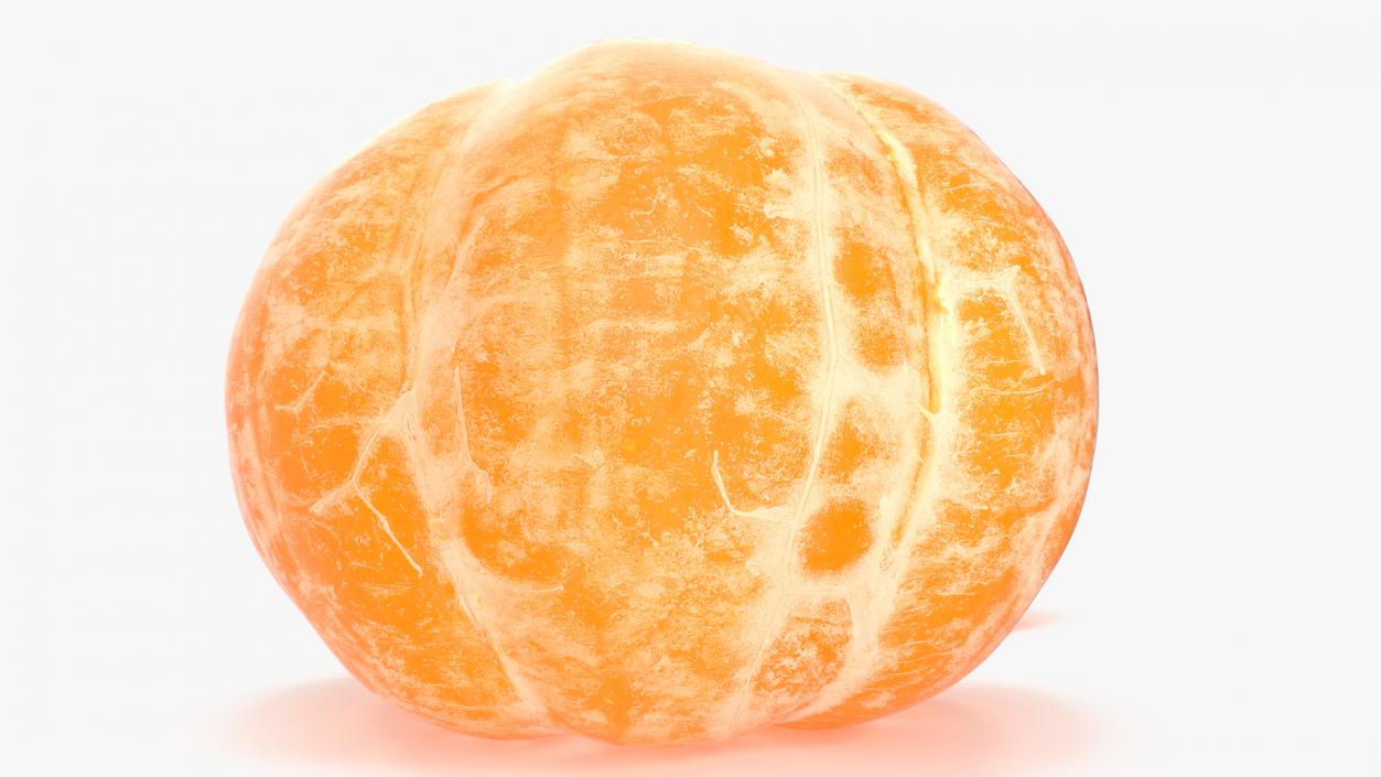 Peeled Tangerine Fruit with Slices 3D model