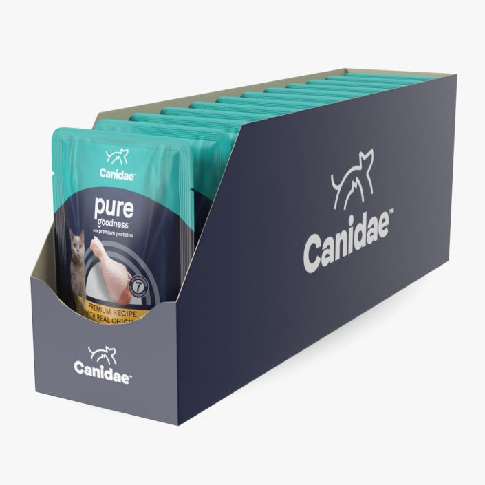 3D Canidae Cat Food Pouch Box